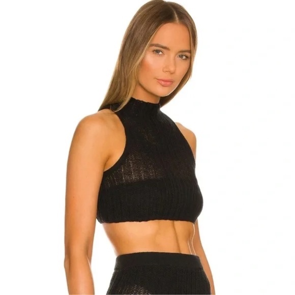 CAMILA COELHO 'Cleo'  Black Sheer Knit Maxi Skirt & Matching Top SIZES S/XS - Picture 5 of 16